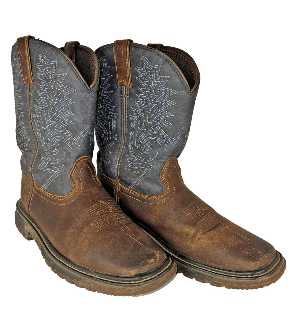 Rocky Ride FLX Western Boots Big Kids Youth 4.5 M Brown Cowboy Riding Rodeo
